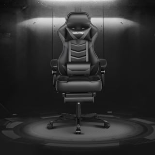 X40 Gaming Chair Racing Computer Chair with Fully Reclining Back/Arms and Transparent Roller Wheels, Slide-Out Footrest