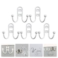 thumbnail image 6 of TABLETREANDS 5Pcs White Zinc Alloy Hooks Heavy Duty European Style Bathroom Kitchen Organizer, 6 of 8