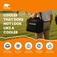 thumbnail image 3 of Bolsa térmica Polar Bear Coolers, aislante de nailon, a prueba de fugas, negra, 3 of 8