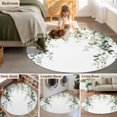thumbnail image 5 of Eucalyptus Leaves Round Area Rug 4 FT, Non Slip Indoor Outdoor Rug, Spring Sage Green Summer Botanical Washable Soft Circular Carpet Non-Shedding Floor Mat for Coffee Table Nursery Foyer Balcony, 5 of 8