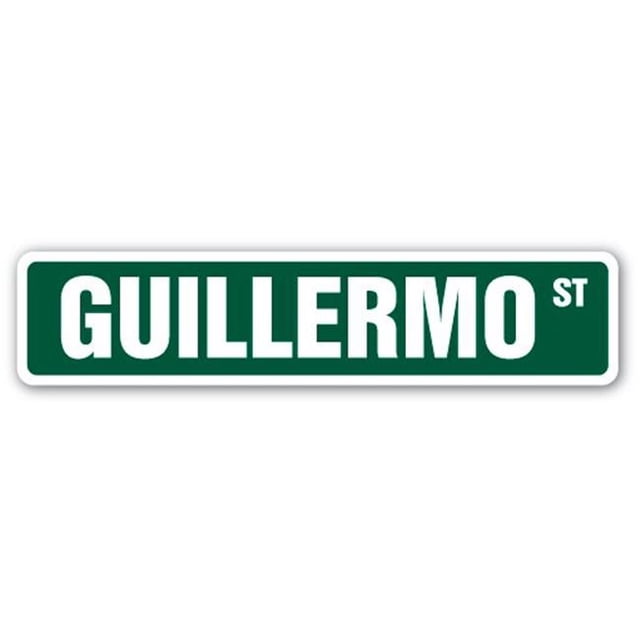 SignMission SS-GUILLERMO 4 x 18 in. Childrens Name Room Street Sign - Guillermo