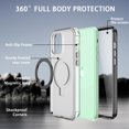thumbnail image 2 of CASEFIV for iPhone 11 Case with Magnetic Invisible Stand [Compatible with MagSafe] Built-in Screen Protector Military Drop Protection Shockproof Slim Translucent Case Cover, Black, 2 of 7