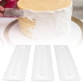 thumbnail image 3 of Decoración de pasteles, 3 piezas/juego de raspador de crema, raspador de plástico para pasteles, raspador de crema creado magistralmente, 3 of 14