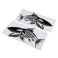 thumbnail image 1 of Pack 2 Black Skeleton Fish Sticker Decal Para Kayak Canoe Boat Graphics, 1 of 9