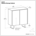 thumbnail image 5 of Simpli Home Lowry 39 inch Wide Solid Acacia Wood Modern Industrial Medium Storage Cabinet in Rustic Natural Aged Brown, 5 of 10