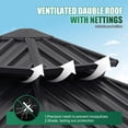 thumbnail image 5 of Clouddwell 10' x 10' Gazebo for Patio, Gazebo Pergola with Sloped Roof, Large Wall-Mounted Heavy Duty Awnings, for Deck, Patio and Backyard,Gray, 5 of 7