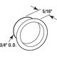 thumbnail image 2 of Tirador de puerta Prime-Line de acero dorado chapado en latón, 2 cm, 2 of 2