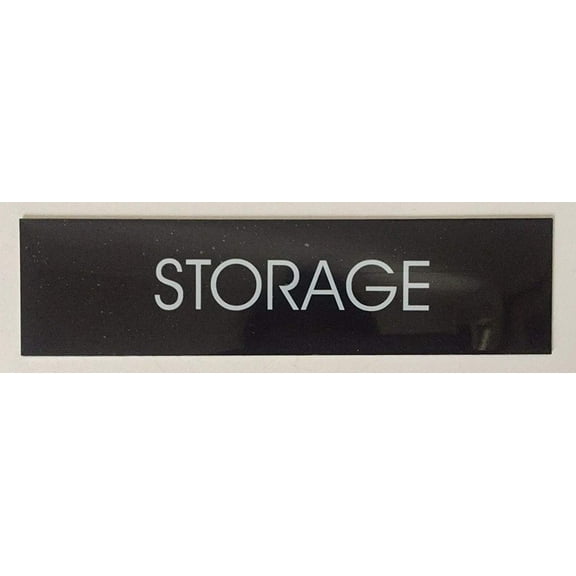STORAGE sign (BLACK ALUMINUM)