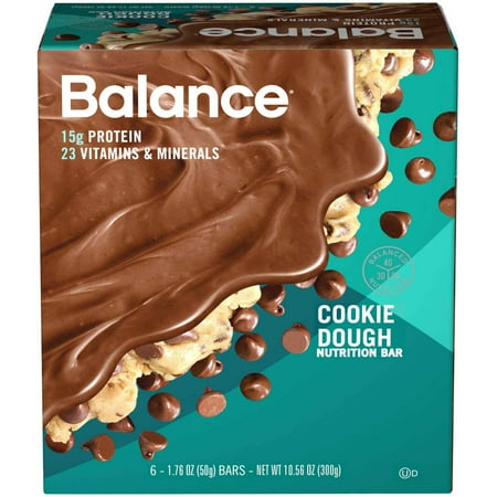 Balance Cookie Dough Nutrition Energy Bar, 1.76 oz, 6 count