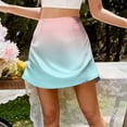 thumbnail image 2 of TaTaai Women's Casual Versatile Ombre Print A-Line Short Skirt Fashion Zipper Comfortable Mini Skirt Soft Lightweight Fabric for Spring Summer Daily and Party Wear Gift, 2 of 6