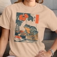 thumbnail image 2 of Smartprints Frog Sushi Japanese Flower Art Women's T-Shirt Natural, Cotton, 3XL, 2 of 3
