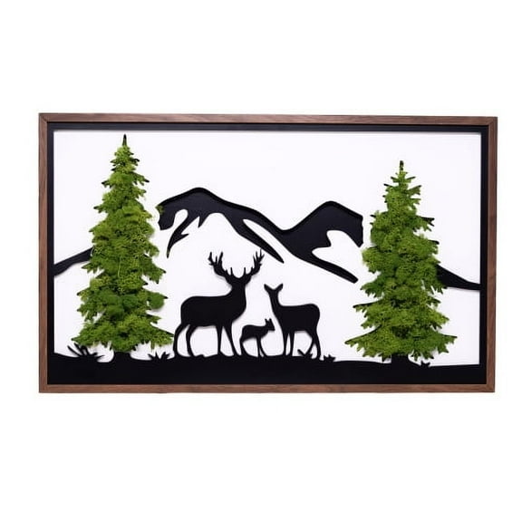 Deer Metal Art Moss Wall Decor