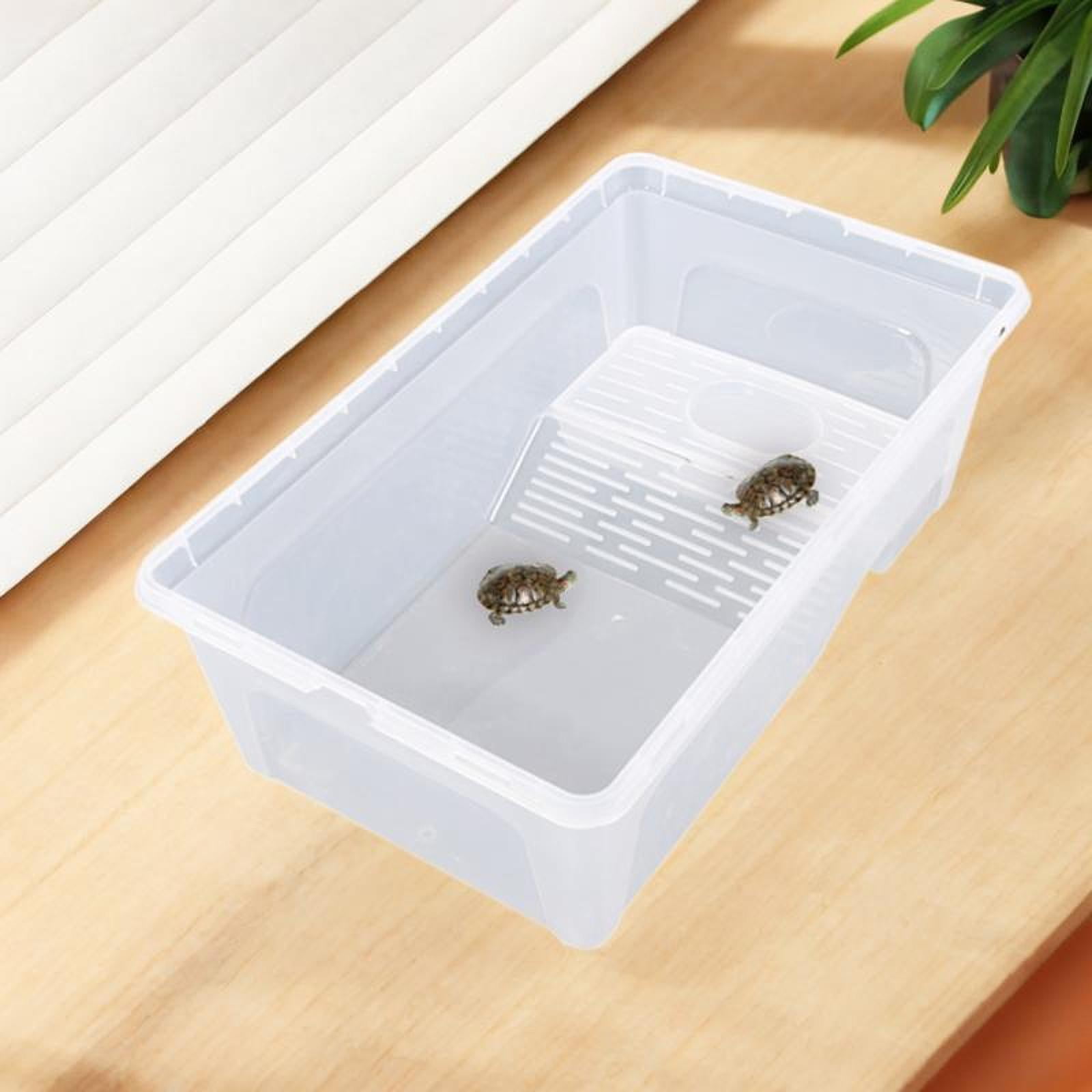 Fzaqwen Turtle Tank Aquarium Basking Ramp Reptile Habitat for Frog Tortoises Resting L