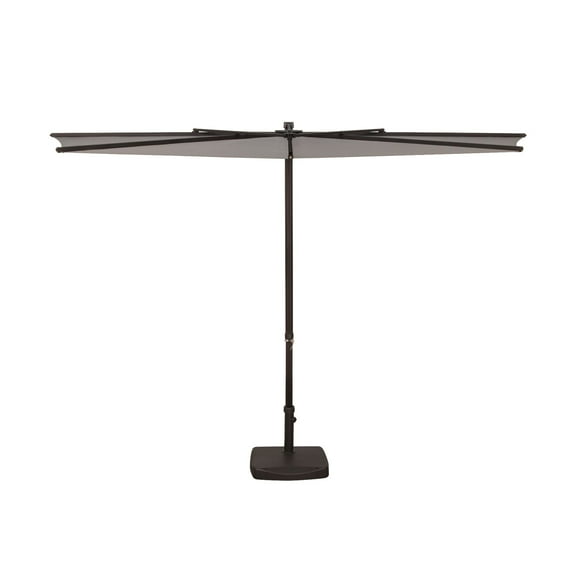 Simply Shade Amelia Modern Polyester Half Umbrella in Bronze/Stone