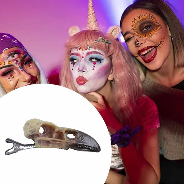Accesorios para el pelo de Halloween: pinzas para el pelo con forma de pájaro, accesorios para bodas góticas y fiestas de Halloween