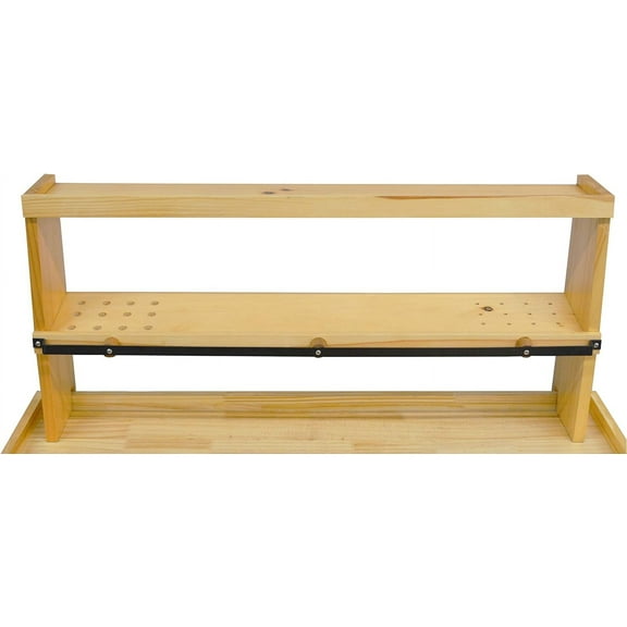 35" x 7-1/4" x 17" Wooden Bench Shelf Jewelry Making Tools Workbench Storage Organizer