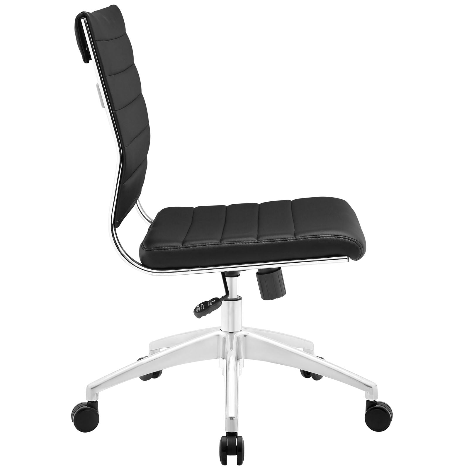 Modway Jive Armless Midback Leatherette Office Chair, Multiple Colors