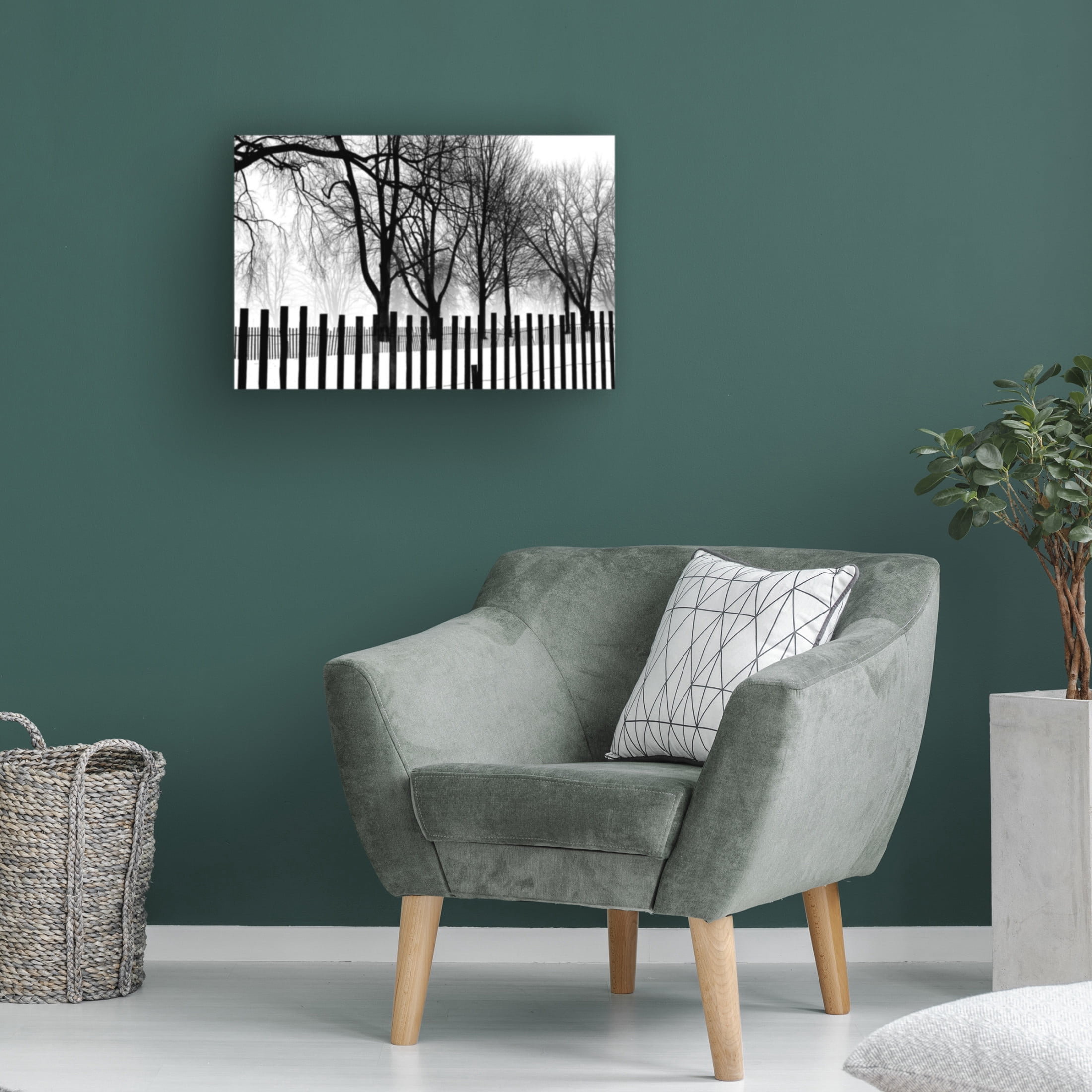 Canvas Wall Art - Clive Branson 'High Contrast Trees In Winter' Wall Art for Living Room, Bedroom, or Office Décor by Trademark Fine Art - 24 x 16 Inches