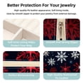 thumbnail image 3 of Christmas Snowflakes Travel Portable Square Jewelry Display and Decorative Box with Bracelet Holder - Ideal for Rings, Earrings, Necklaces, Bracelets, and More - Suitable for Girls and Women, 3 of 6
