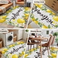 thumbnail image 6 of Area Rug 48×72in, Summer Farm Lemon Flower Floor Carpet Living Room Rug, Vintage Country Fruit on Wood Non-Slip Welcome Mat Indoor Rugs for Bedroom Dining Room, 6 of 9