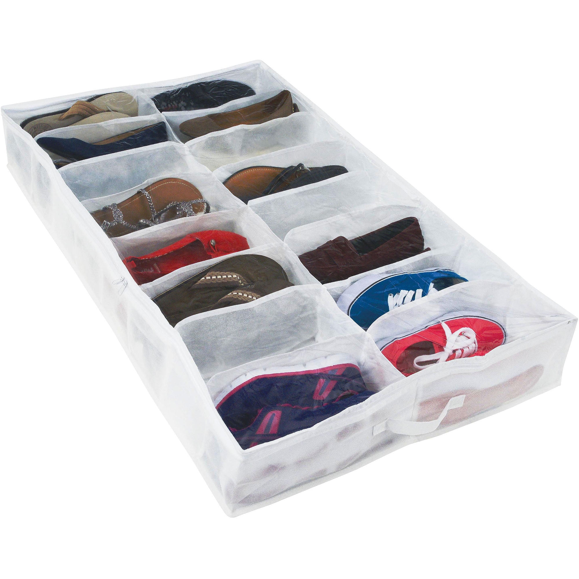 Mainstays 16Pair Shoe Organizer, White