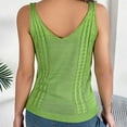 thumbnail image 4 of Women's Round D Neck Sleeveless Knitted Slim Fit Casual Open Navel Vest Womens T Shirts Multiple Pack Space Trashier Shirts Woman Tees Long Sleeve Heat Womens Compression Cold Gear Casual Short Sleeve, 4 of 7