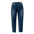 thumbnail image 5 of Womens Ankle Jeans Slim Fit Stretch Ankle Jeans Classic Versatile Denim Pants Casual Solid Blue XL, 5 of 6