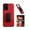 Red, variant on For HMD Vibe (Straight Talk/ TracFone) Case, Dual Layer Shockproof 360-Degree Rotating Belt Clip Case Cover with Kickstand (Black)