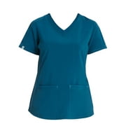 Scrubstar Women's Premium Performance Stretch Double V-Neck Scrub Top, Sizes XS-3XL