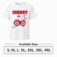 thumbnail image 5 of Cherry 8 Ball Graphic T-Shirt, Retro Red Fruit Print Unisex Tee, 5 of 9
