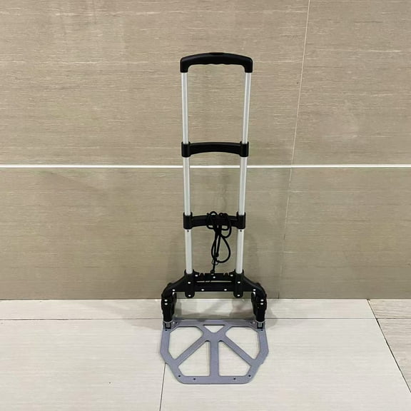 OLOEY Hand trucks,Folding Hand Aluminum Folding Hand Cart Luggage Trolley Cart Max 175lbs Capacity Dolly Cart, with Telescoping Handle and Rubber Wheels, Double Bearings