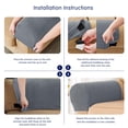 thumbnail image 3 of Fundas de reposabrazos SUBRTEX de elastano elástico para sillas y sofás, color gris claro, 3 of 8