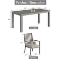 thumbnail image 4 of RoyalCraft 5 Pieces Patio Dining Sets, Aluminum Outdoor Dining Table with 4 Chairs, Outdoor Patio Dining Furniture Set with Removable Cushion for Lawn, Garden, Backyard, Gray, 4 of 8