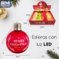 thumbnail image 3 of 12 Esferas de Plástico Luminosa con Escarcha Rm Regalomex 8 cm Colores Surtidos Grande, 3 of 5
