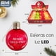 thumbnail image 3 of 12 Esferas de Plástico Luminosa con Escarcha Rm Regalomex 8 cm Colores Surtidos Grande, 3 of 5
