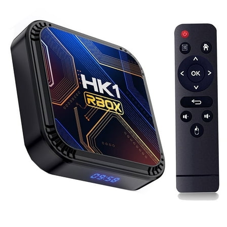 Android TV Box 13.0 TV Box HK1 K8S RK3528 with 4GB RAM 64GB ROM 6K H.265 Dual Band WiFi 2.4GHz/5GHz BT 5.0 Media Box 100M LAN