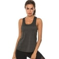 thumbnail image 2 of MRULIC tank top for women Women Sport Fitness Tank Top Athletic Undershirt Yoga T-Shirt Quick Dry Vest Womens tank tops Dark Grey + S, 2 of 8