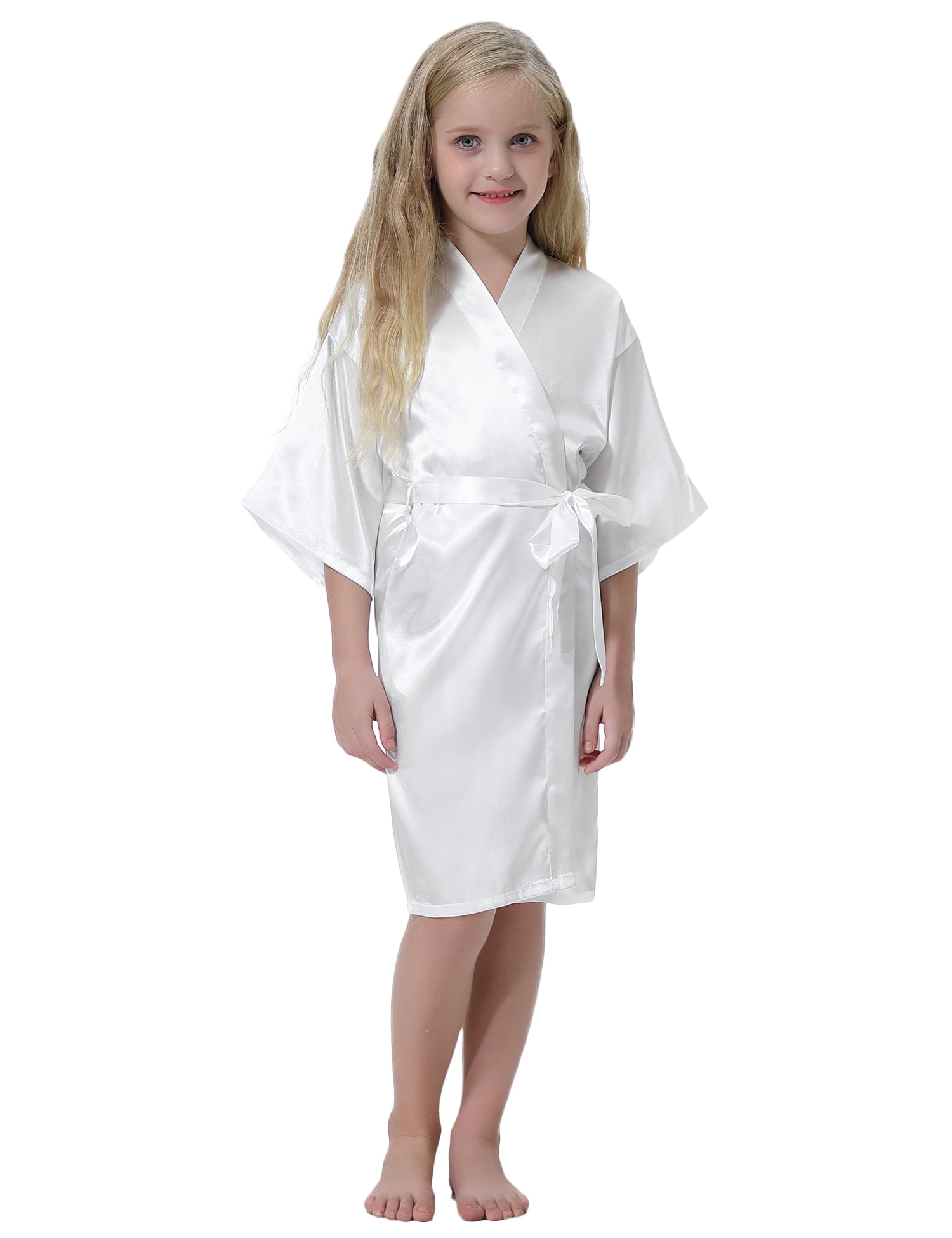 Aibrou Children\'s Satin and Diamond Flower Girl Nightgown