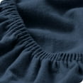 thumbnail image 4 of Bare Home Flannel Fitted Sheet, 100% Cotton, Heavyweight, Deep Pocket, Queen, Dark Blue, 4 of 5