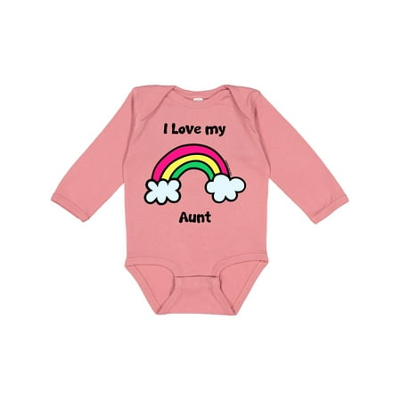 

Inktastic I Love my Aunt Gift Baby Boy or Baby Girl Long Sleeve Bodysuit
