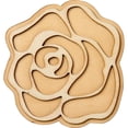 thumbnail image 1 of Plaid Wood Surfaces, 3D Unpainted Layered Shape, Leaf, 4 x 4 Inch, 1 of 1