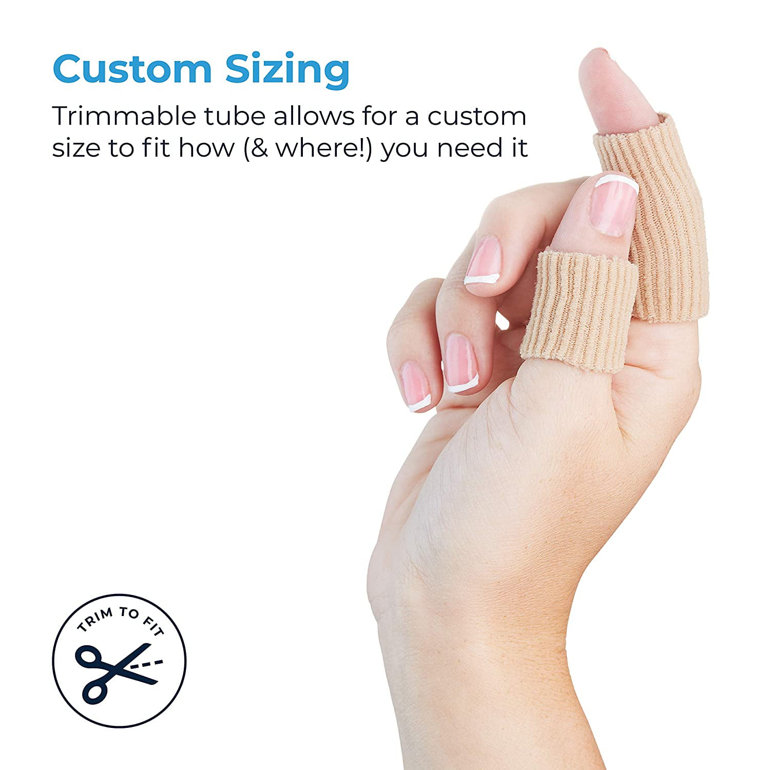 Sumifun Finger Sleeves, 8PCS Gel Thumb Finger Tubes for Arthritis