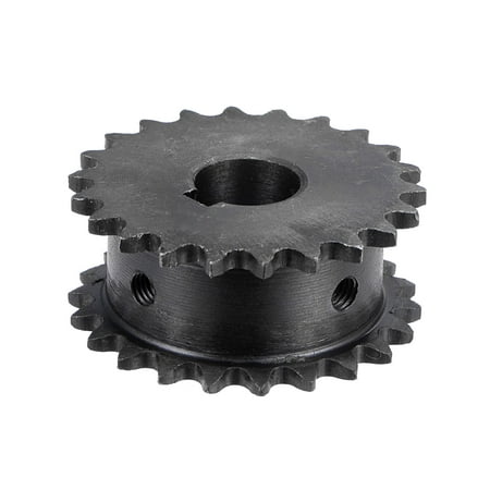 

Uxcell 22 Tooth Sprocket Double Strand 1/4 Pitch 14mm Bore Carbon Steel with Keyway