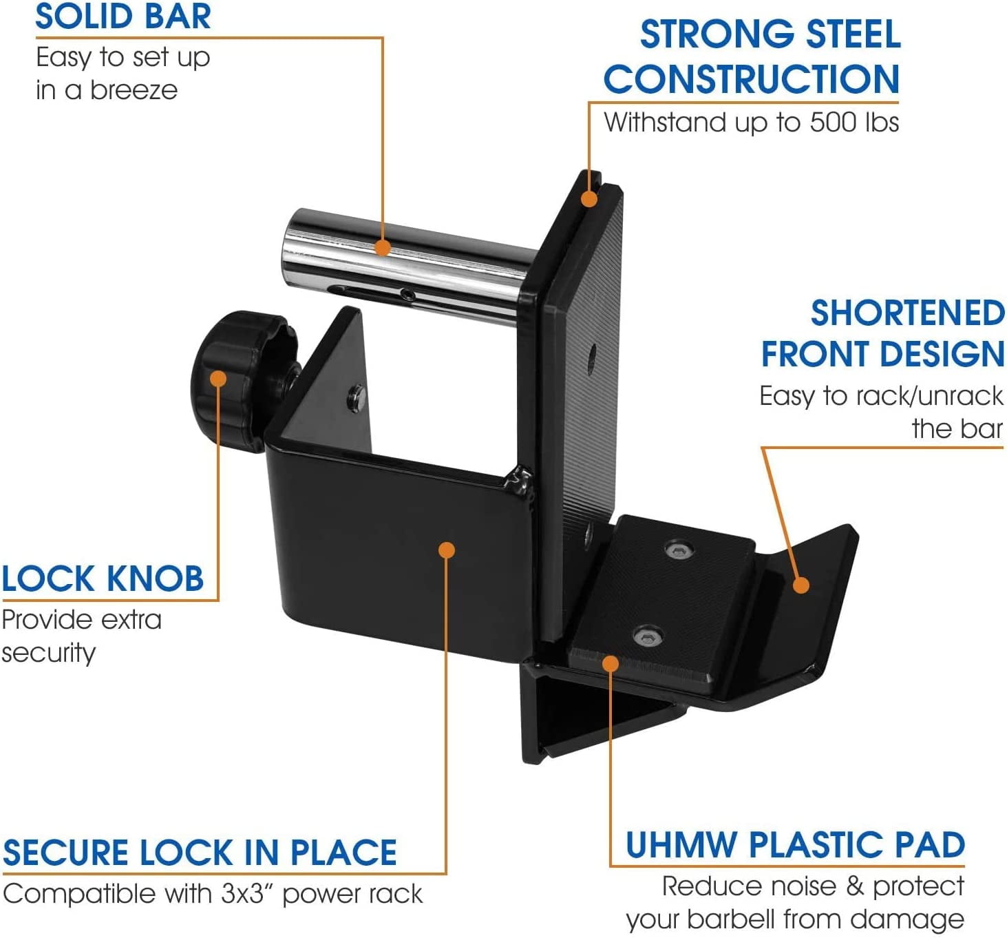 Yes4All 2x2 J Hook Barbell Power Rack Pair Walmart