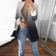 thumbnail image 3 of Gibobby Blazer mujer casual chamarra ligera y delgada con bolsillos con abertura en la espalda manga larga para oficina negocios(Negro,G), 3 of 5