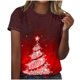 thumbnail image 1 of Camisetas Casuales de las Mujeres Suéter de Manga Corta Impreso Cuello Redondo, Poliéster Ligero para Todas las Estaciones Diario Y Confort de Uso, 1 of 4