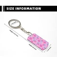 thumbnail image 4 of Goofa Donuts Printed Rectangular Metal Keychain Bag Charm Floral Charm for Purse Keys Metal Keyring Gift for Women Accessories, 4 of 7