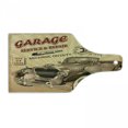 thumbnail image 1 of Vintage Cutting Board, Nostalgic Car Garage Service and Repair Store Phrase Dated Faded Print, Decorative Tempered Glass Cutting and Serving Board, Wine Bottle Shape, Sepia Red, by Ambesonne, 1 of 1