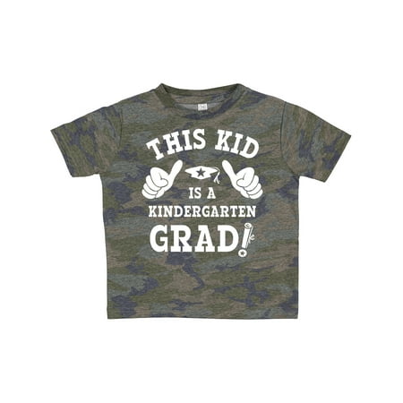 

Inktastic This Kid Kindergarten Grad WHT Gift Toddler Boy or Toddler Girl T-Shirt