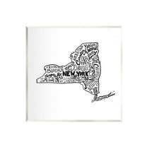 Stupell Industries New York State Cities Graphic Art Unframed Art Print Wall Art, Design by The Saturday Evening Post